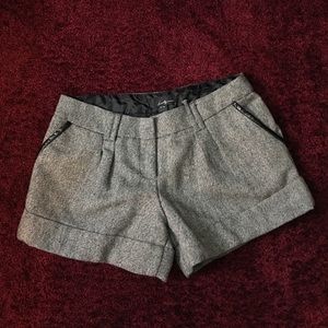 Gray tweed shorts