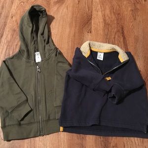 Carters Fleece Sweater And Full Zip Up Hoodie