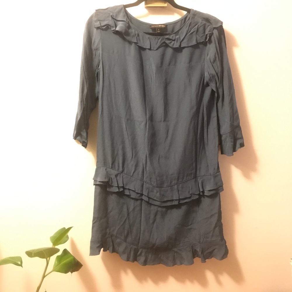 Gray-blue dress, Banana Republic, Size 0