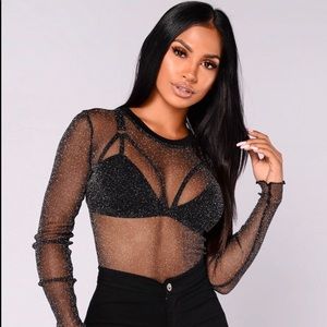 Transparent black top