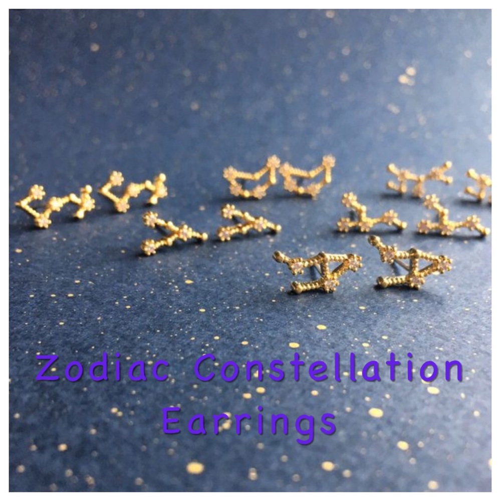 Wanderlust & Co. Zodiac Constellation Earrings,NWT