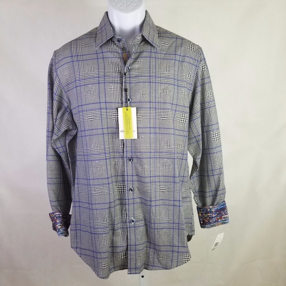 NWT Robert Graham Men's London Eye Shirt Size M - Picture 1 of 8