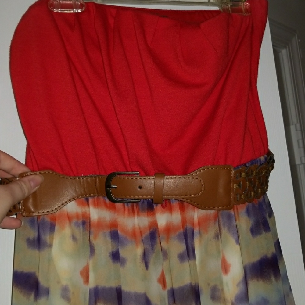 Classy strapless maxi dress