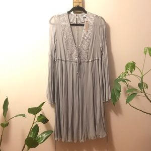 Long-sleeve winter party dress