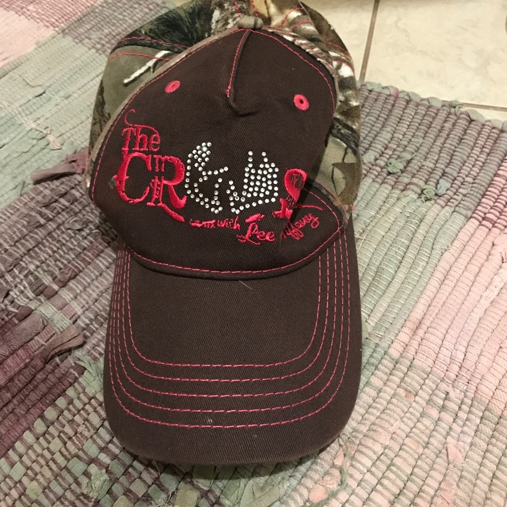 Hat with Rhine   stones on the front and back