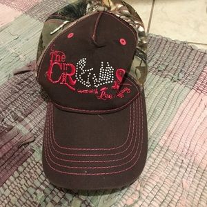 Hat with Rhine   stones on the front and back