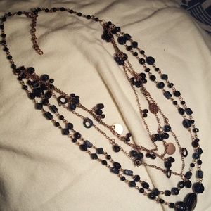 Beautiful! Dark BLUE Multi-strand Necklace