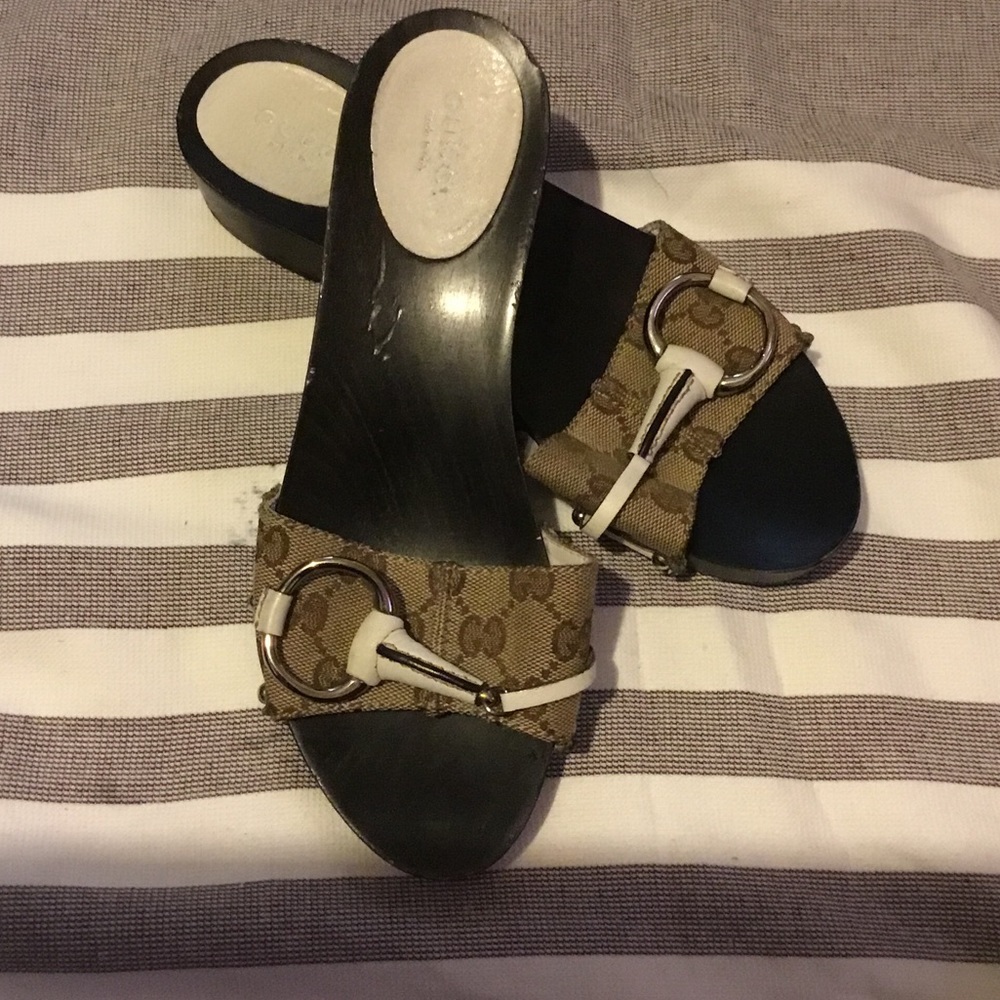 Used Tan & Brown GUCCI Sandals Size 7