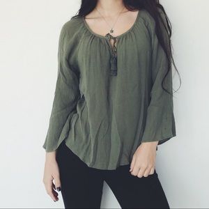 Green Flowy Top