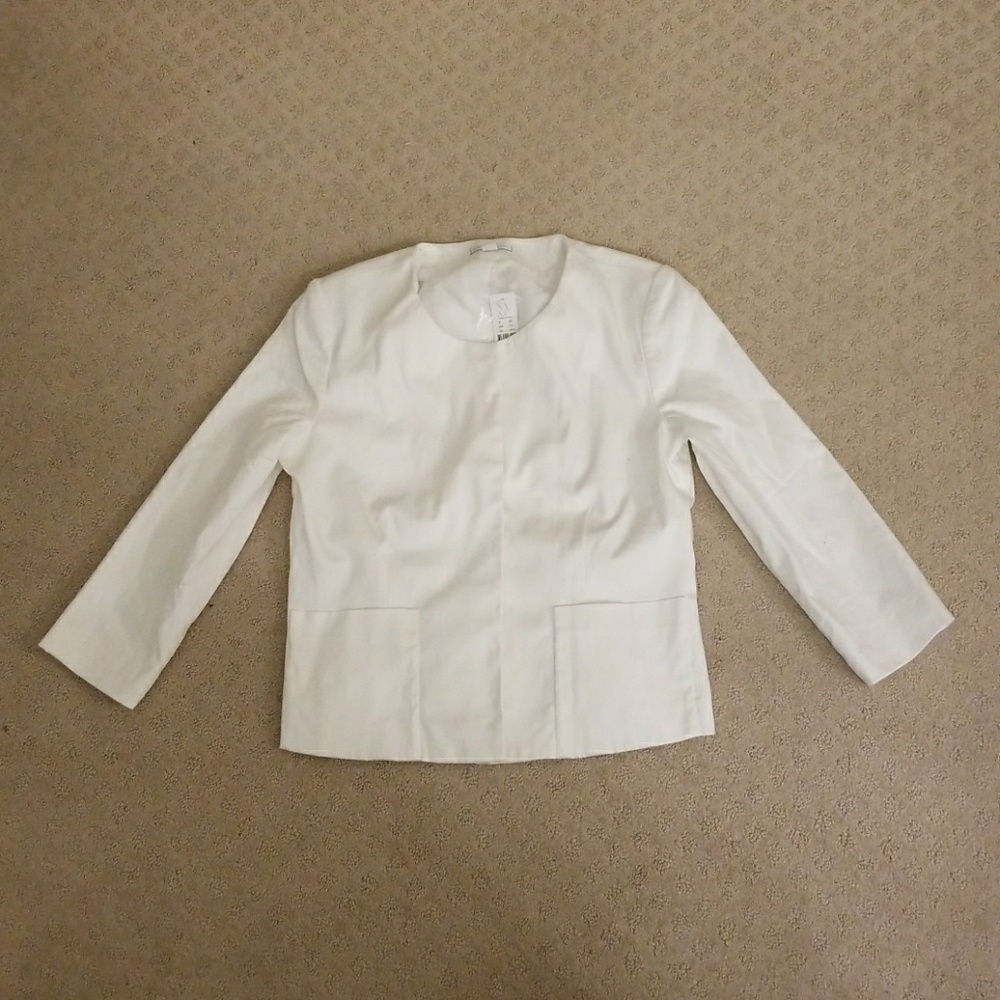 White Cotton Blazer