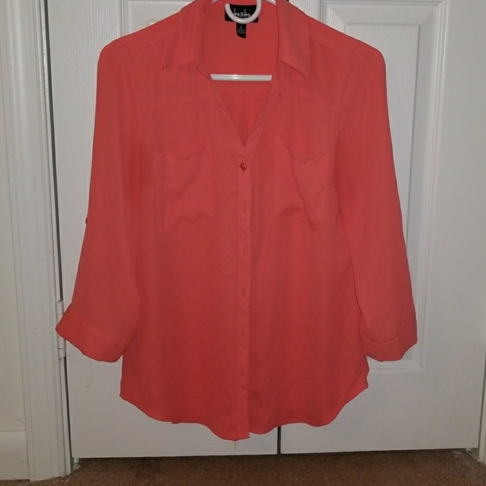 V neck blouse (Coral)