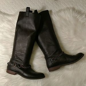 Faux leather rocket dog riding boots