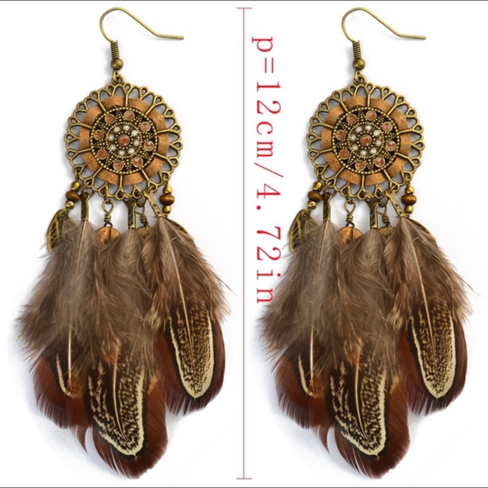 Tribal dream catcher earrings - Picture 4 of 6