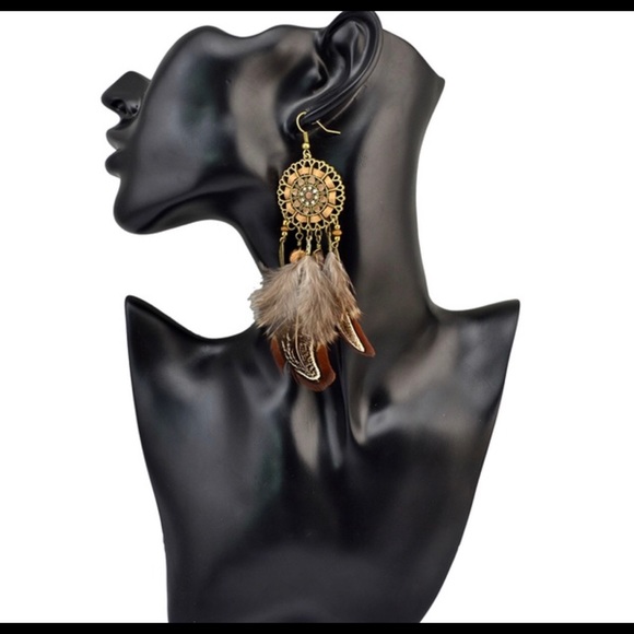 Tribal dream catcher earrings - Picture 2 of 6