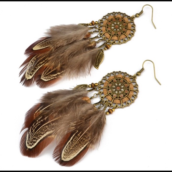 Tribal dream catcher earrings - Picture 3 of 6