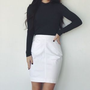 White Jean Skirt