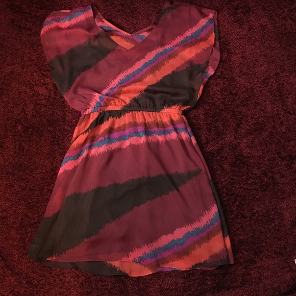 Express Dresses & Skirts - Red multicolored dress