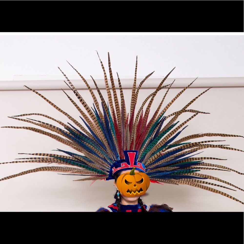 Custom handmade Mayan Aztec headdress penacho