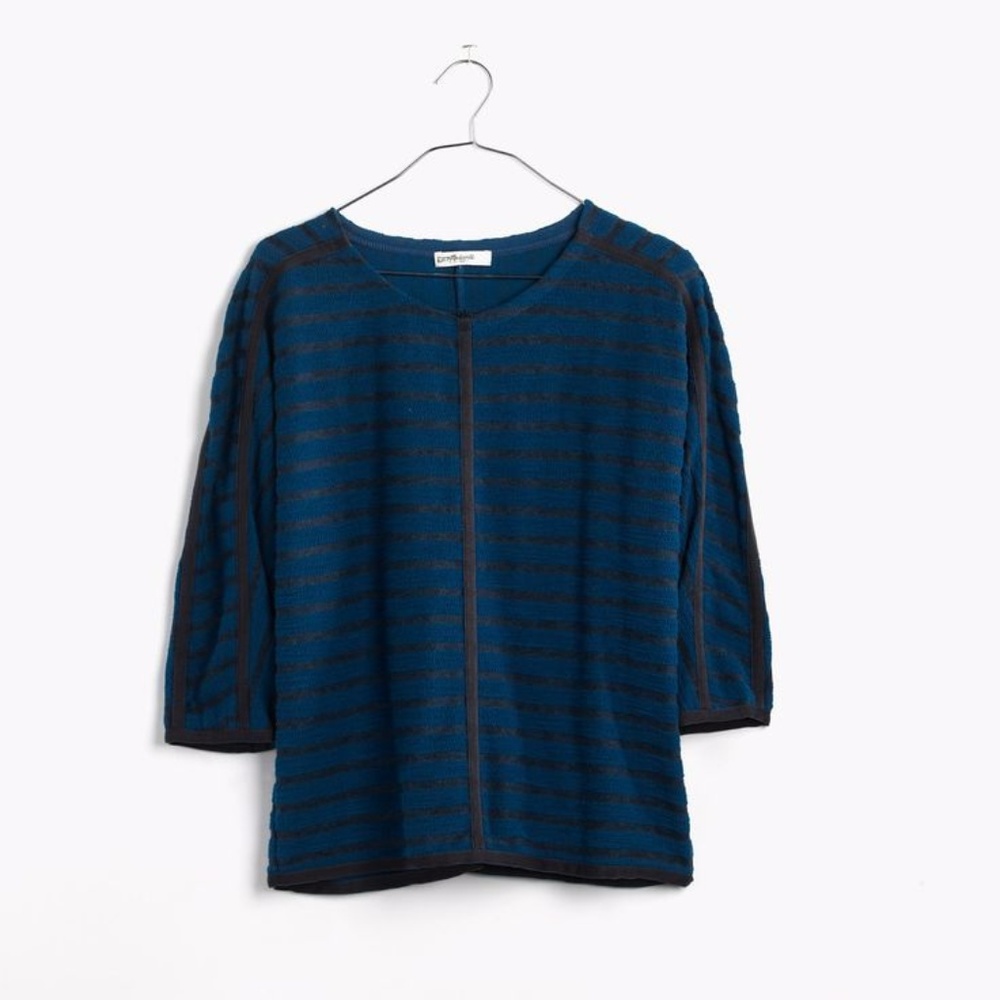 Madewell Striped Back Zip Pullover
