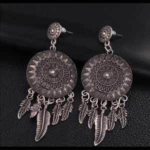 Tribal dream catcher earrings