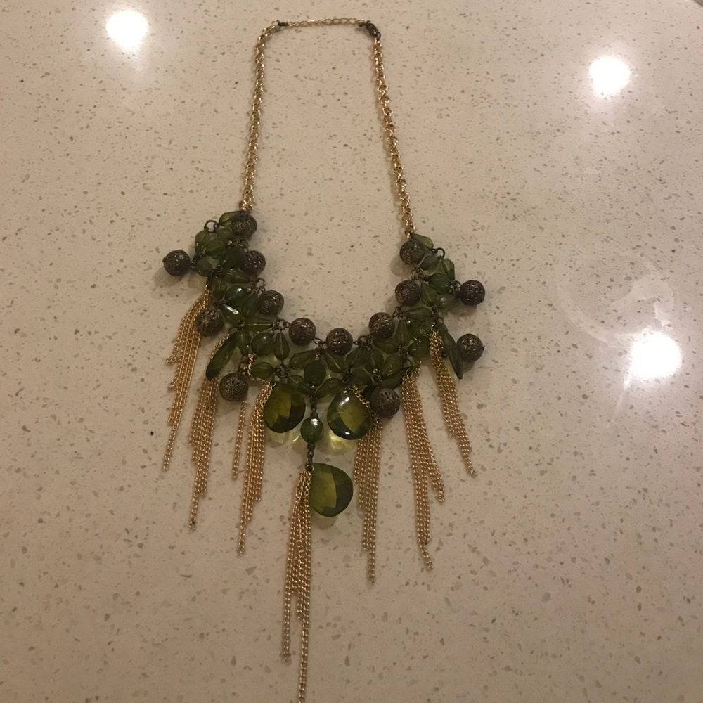 Green beaded necklace