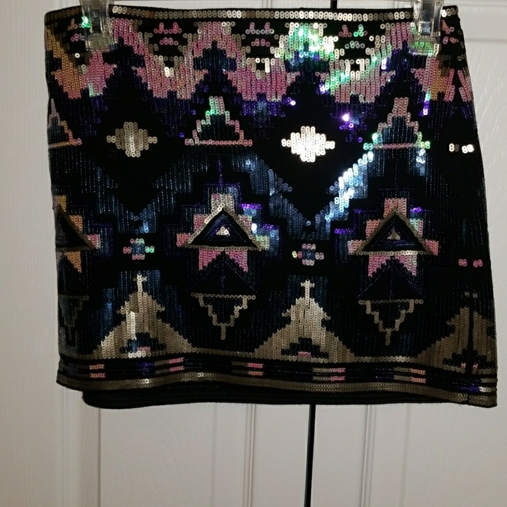 Express Sequence Pencil Skirt
