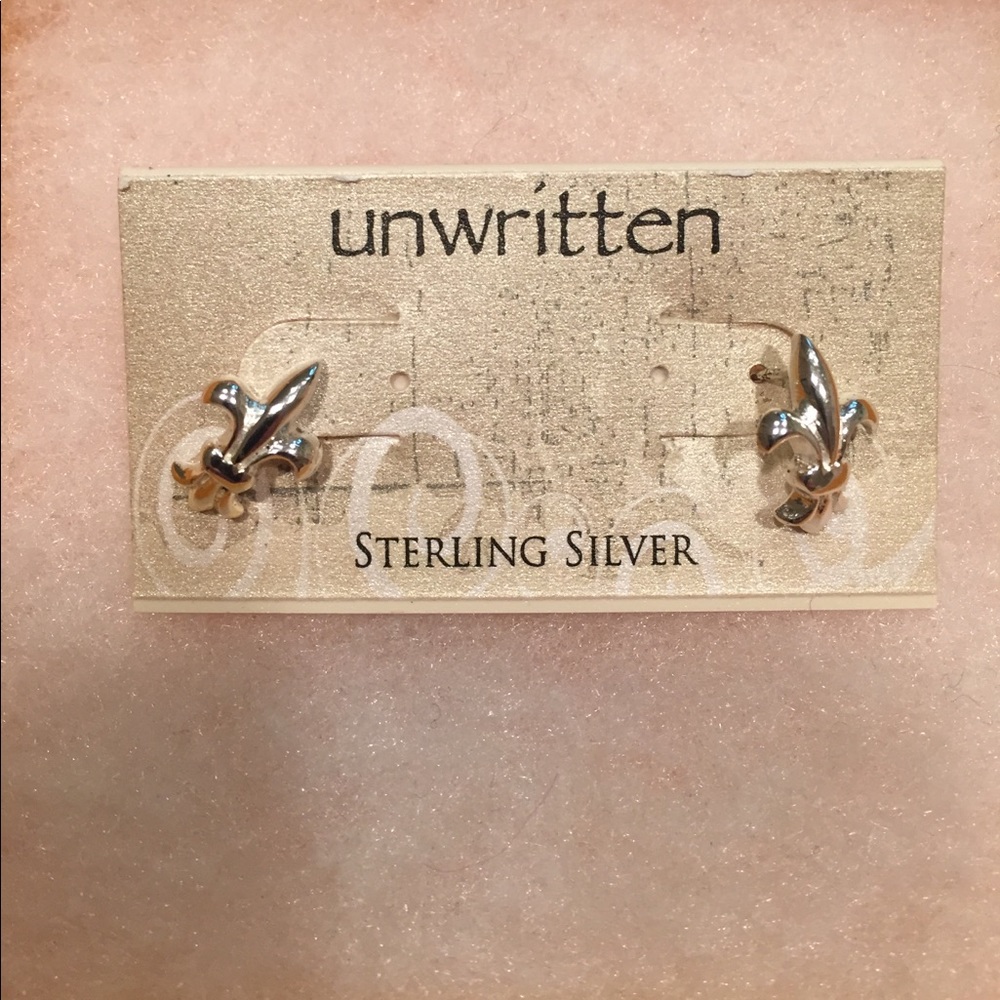 Silver post earrings