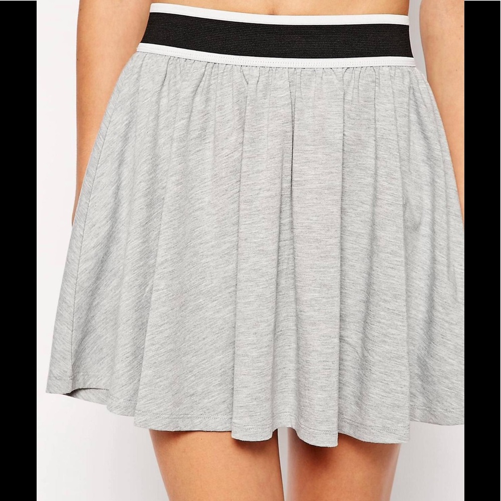 ASOS Skater Skirt With Stripe Elastic Waistband