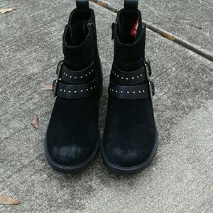 Brand new Clark black suede boots