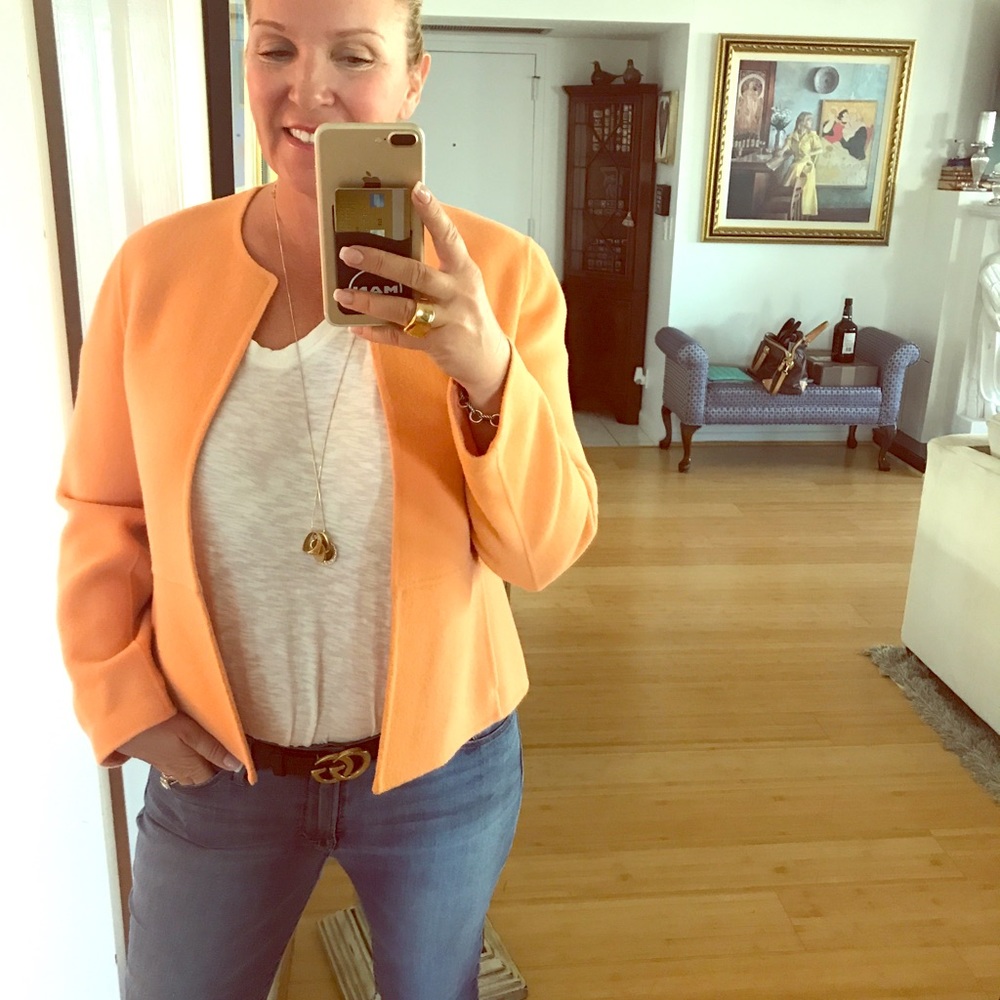 Eileen Fisher cashmere and wool jacket.