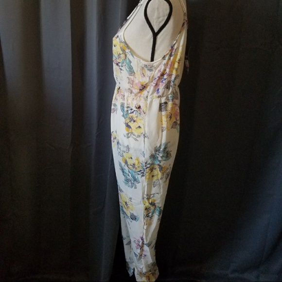 MULTI COLOR PRINT SEMI SHEER JUMPSUIT - Picture 3 of 4