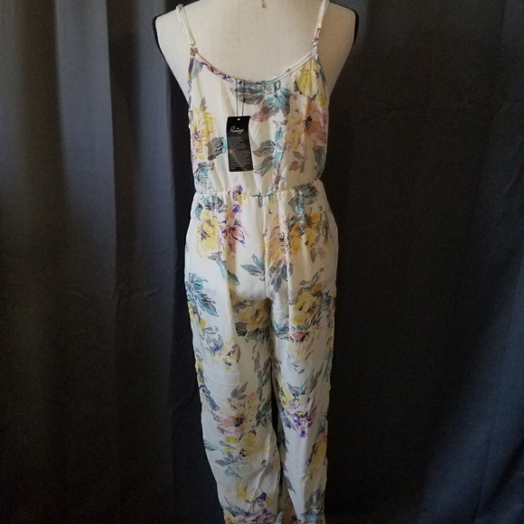 MULTI COLOR PRINT SEMI SHEER JUMPSUIT - Picture 4 of 4