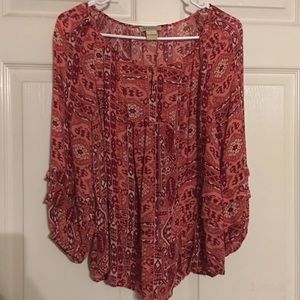 LUCKY BRAND PHEASANT BLOUSE