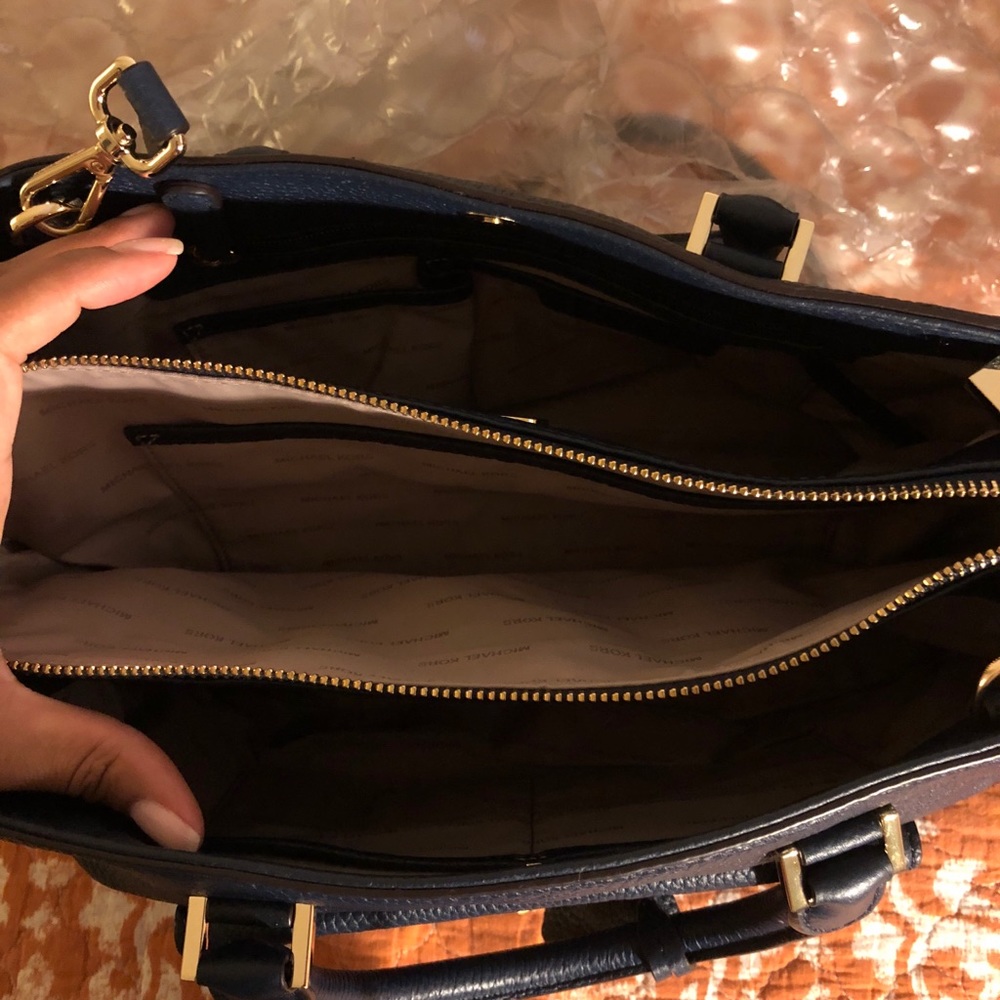 Michael Kors Navy Blue Satchel - Picture 3 of 8