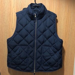 Navy J. Crew Puffer Vest
