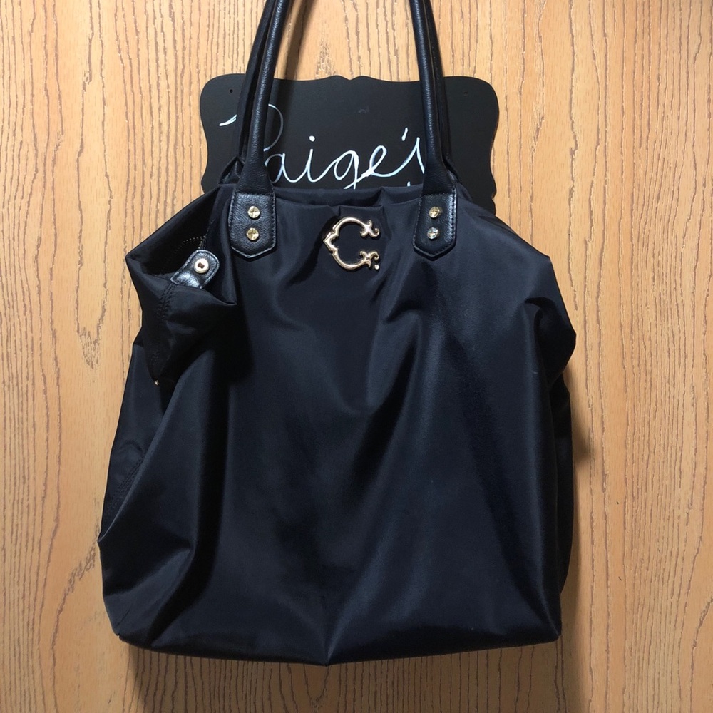 C Wonder Black Zip Tote