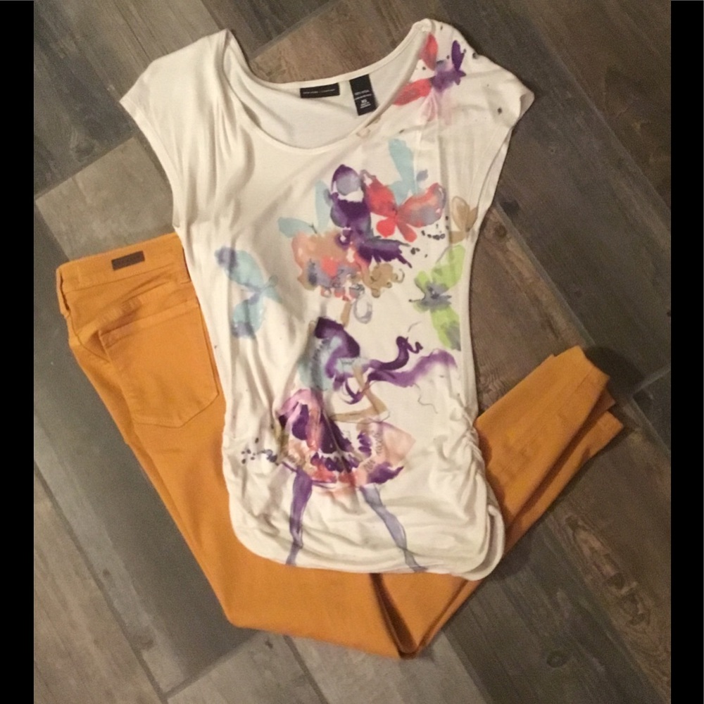 New York & Co Watercolor Top