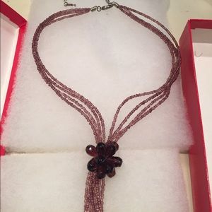 Amethyst bead necklace