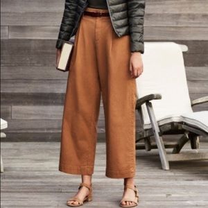 Uniqlo High-Waist Chino Wide Leg Pant (Caramel)