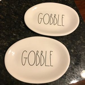 Rae Dunn Set of 2 Gobble Ovals
