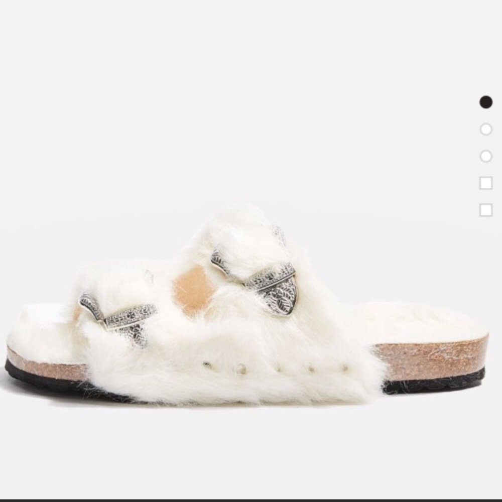 Top shop furry slides
