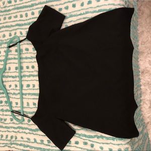 Off the shoulder black top