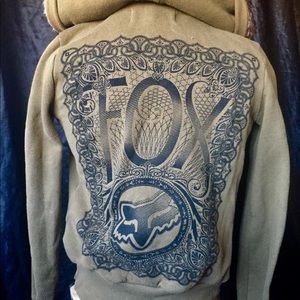 Fox olive green hoodie