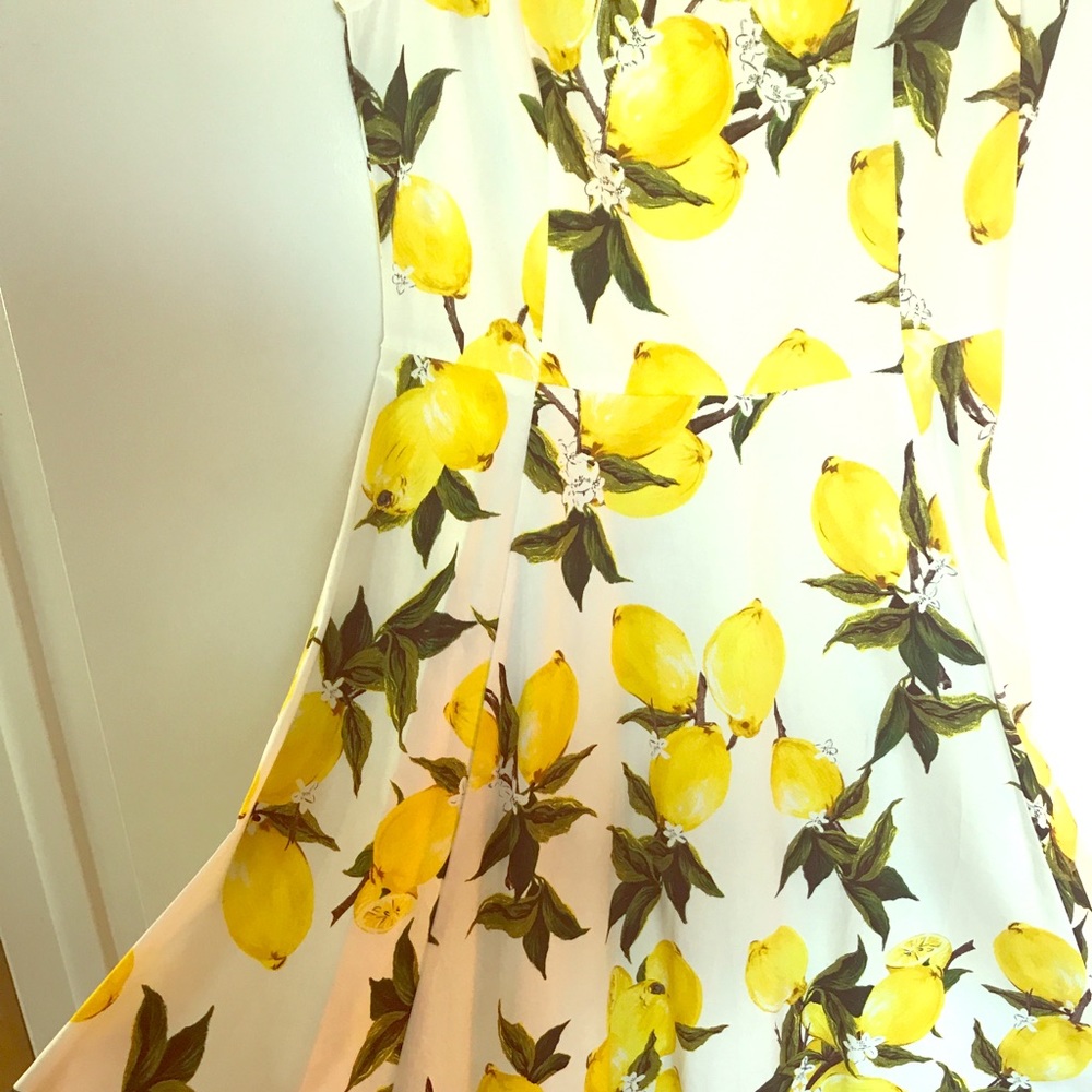 Super cute lemon sun dress.