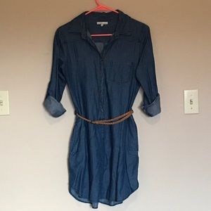 Charlotte Russe Chambray Denim Shirt Dress