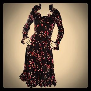 Vintage 70s Ruffle Dress - JUST REDUCED 40%