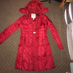Red Eddie Bauer goose down jacket small