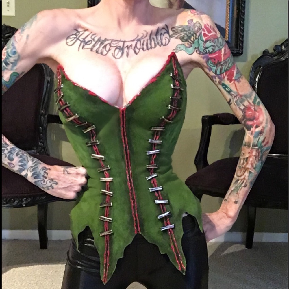 Frankenstein’s skin bustier corset!
