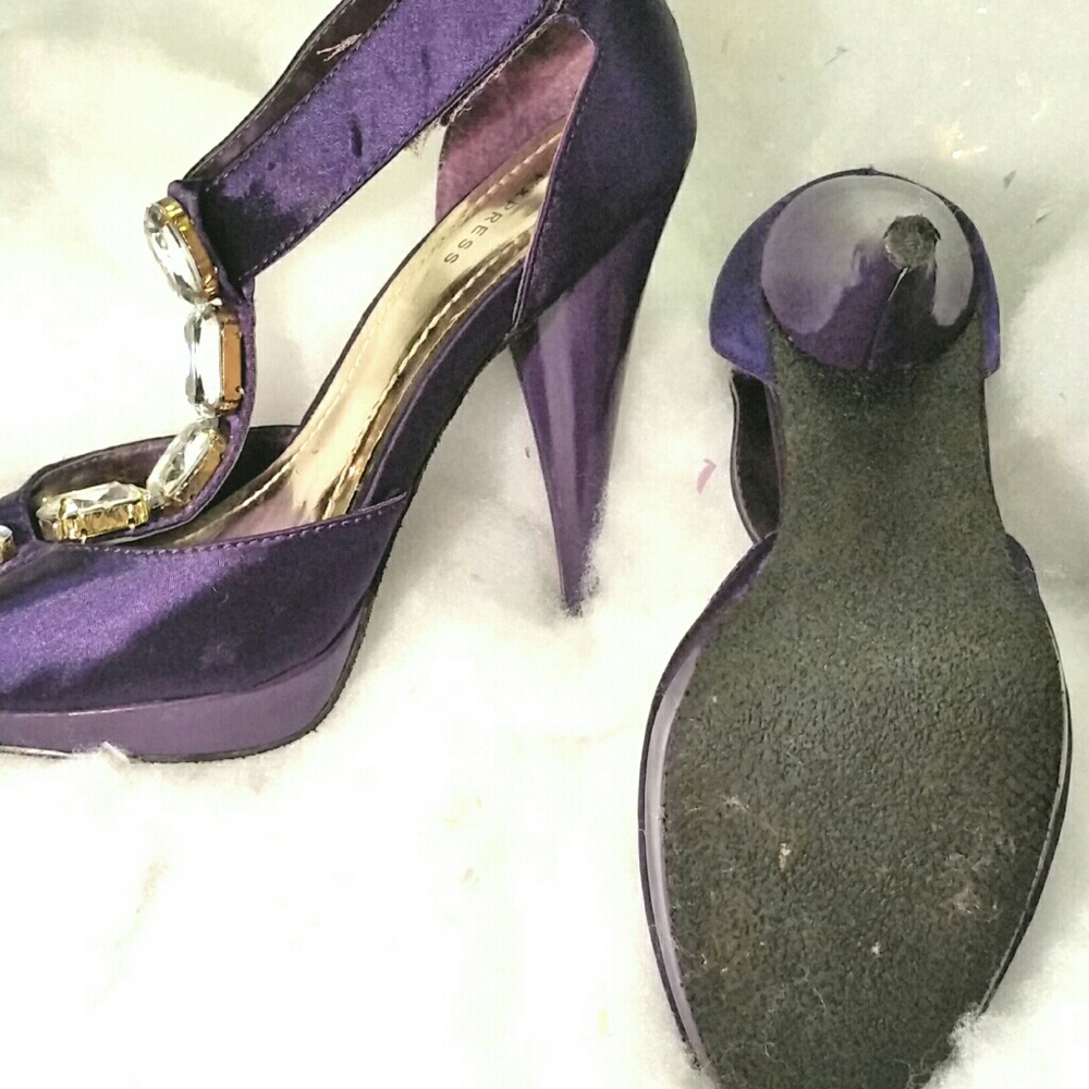 Express Rhinestone Statement Heels - Picture 3 of 8