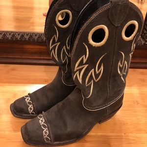 Justin Black Cowboy Boots Women size 7